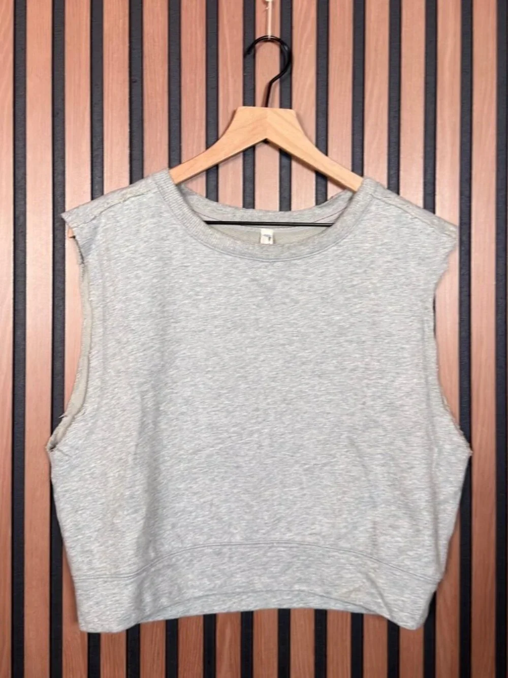 Free People Sweater XS Womens Gray Fleece Vest Cotton Poly Tunic - Picture 1 of 7